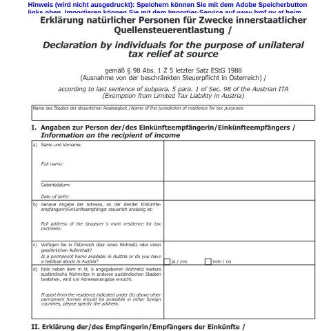 Dokumentvorschau: Alles zur IS-QU1 Erklärung für natürliche Personen in Österreich — Steuern (CERFA n°IS-QU1)
