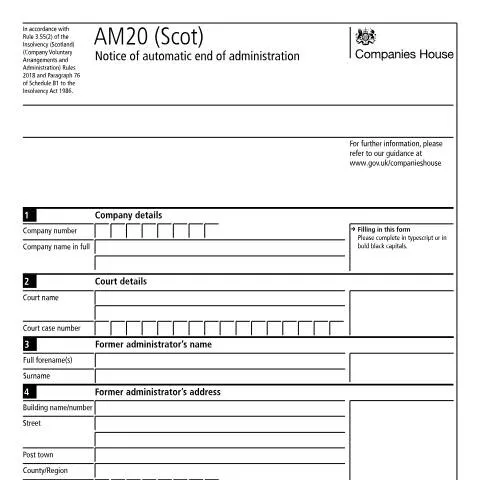 Document preview: The Significance of the AM20 (Scot) Notice in Company Administration — Business
