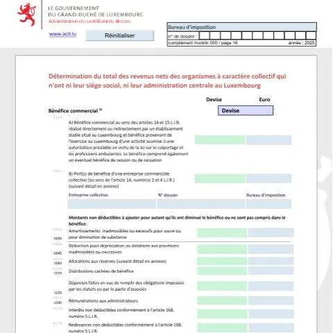 Aperçu du document Guide sur les revenus nets des organismes collectifs hors Luxembourg — Impôts & fiscalité (CERFA n°nrrf)
