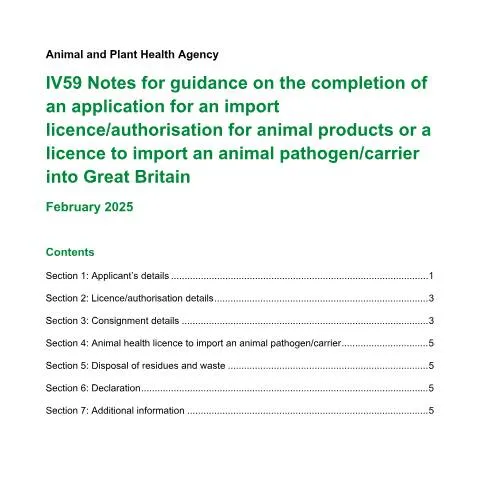 Document preview: APHA Import Licensing for Animal Pathogens and Research Products — Government & admin
