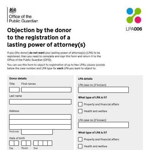 Document preview: How to Object to Lasting Power of Attorney Registration in the UK — Legal & justice