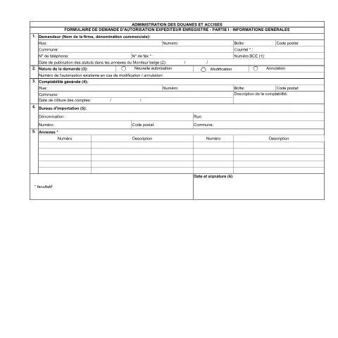 Aperçu du document Guide complet sur le formulaire d'expéditeur enregistré — Démarches administratives (CERFA n°2017-06-26-Formulaire-de-demande-Expéditeur-enregistré)