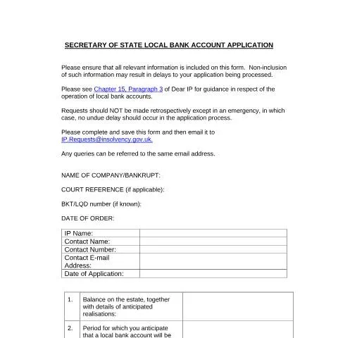 Document preview: Understanding Local Bank Account Authority in Insolvency — Government & admin