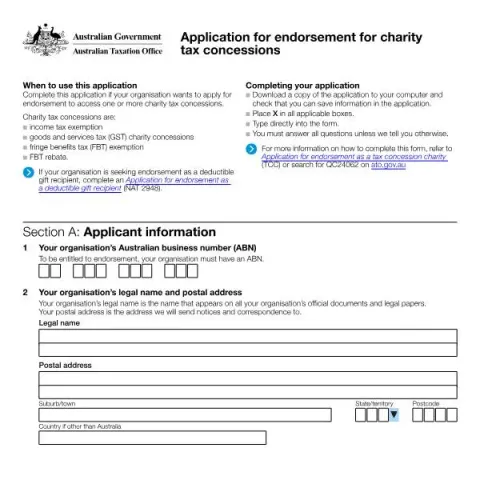 Document preview: Guide to Applying for Charity Tax Concessions in Australia — Taxes (NAT 10651)