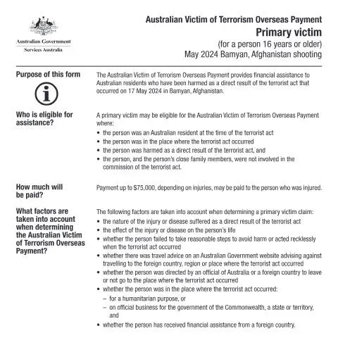 Document preview: Understanding the AV085 Application for Terrorism Victims — Health (CERFA n°AV085)