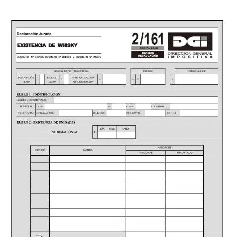 Vista previa del documento Importancia del Formulario 2161 en la comercialización de whisky — Trámites administrativos (CERFA n°2161)