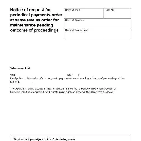 Document preview: Understanding the Periodical Payments Order in Family Law — Legal & justice