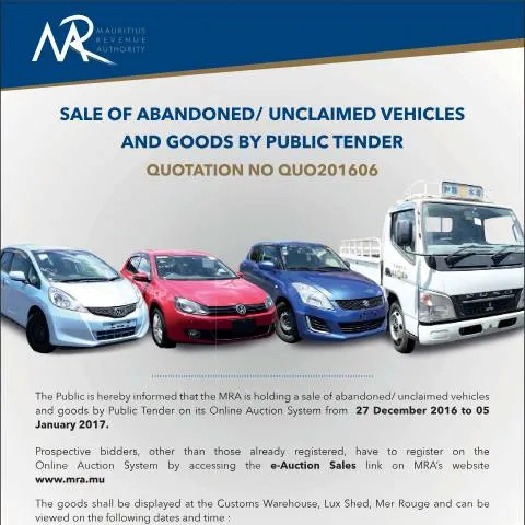 Document preview: Understanding the Sale of Unclaimed Vehicles and Goods — Government & admin (AdvertQuotation241216)