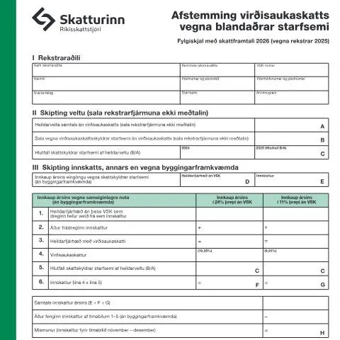Document preview: Leiðbeiningar um afstemmingu virðisaukaskatts — Skattar & fjármál (CERFA n°RSK 10.27)