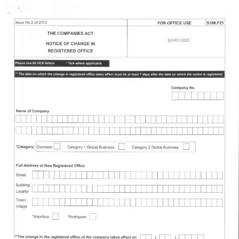 Document preview: Understanding Document F21-1 for Corporate Office Changes — Government & admin (F21-1)