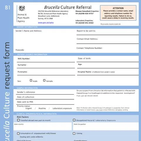 Document preview: Navigating the Brucella Culture Referral Process — Health