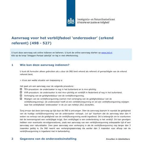 Documentvoorvertoning: Verblijfsvergunning voor wetenschappelijk onderzoeker aanvragen — Immigratie & visa (CERFA n°7012)