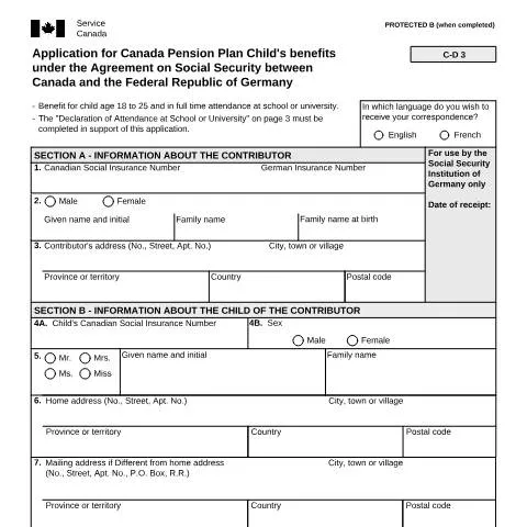 Document preview: Unlock CPP Child's Benefits Through the Germany-Canada Agreement — Taxes (CERFA n°ISP5055-DEU)