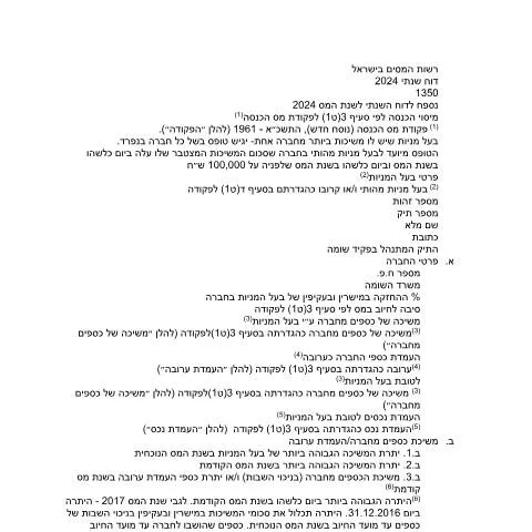 Document preview: חשיבות הגשת דוח מס שנתי 2024 ליחידים ובעלי עסקים — Taxes (CERFA n°itc1350)