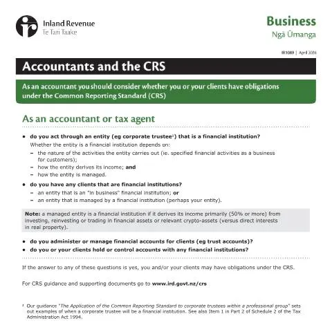 Document preview: Navigating the IR1089 for Accountants in New Zealand — Government & admin (CERFA n°IR1089)