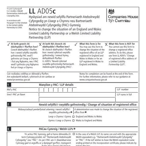 Document preview: Step-by-Step Guide to Changing Your LLP's Registered Office — Business