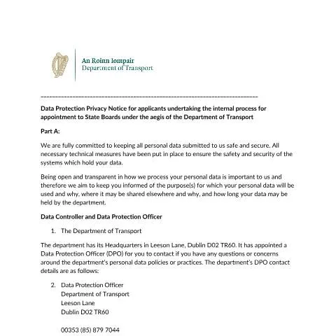Document preview: Essential Guide to Data Protection for State Board Applicants — Government & admin