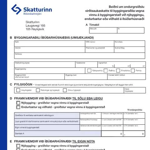 Document preview: Skref til að sækja um endurgreiðslu virðisaukaskatts — Skattar & fjármál (CERFA n°RSK 10.17)