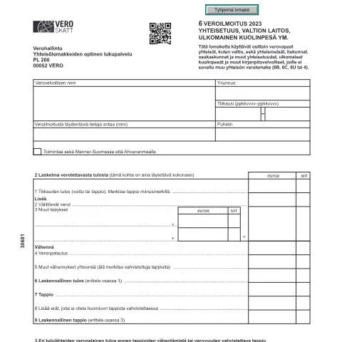 Document preview: Yhteisetuuden veroilmoitus 3068 ja sen vaikutukset — Verot & verotus (CERFA n°Vero 3068)