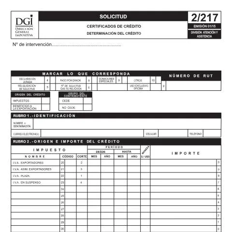 Vista previa del documento Importancia del Formulario 2/217 en la Fiscalidad Uruguaya — Trámites administrativos (CERFA n°2/217)