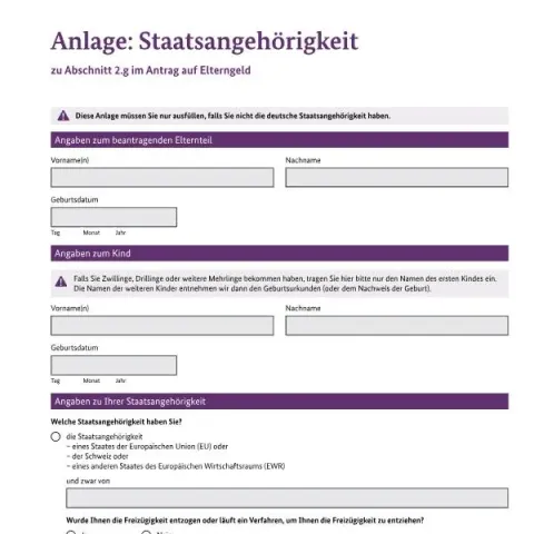 Dokumentvorschau: Anlage zum Antrag auf Staatsangehörigkeit für sozialrechtliche — Personenstand & Ausweis (anlage-staatsangehoerigkeit)