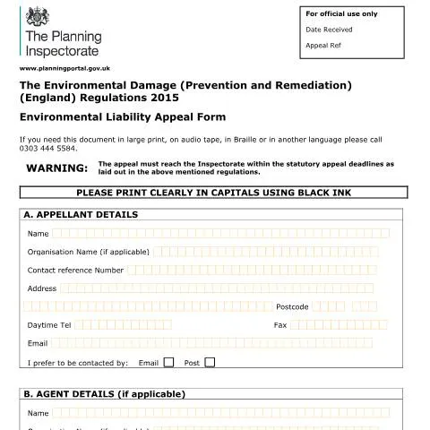 Document preview: Understanding the Environmental Liability Appeal Process — Government & admin