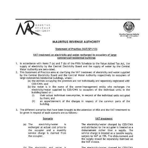 Document preview: Understanding the SOP for Electricity and Water Recharge — Government & admin (CERFA n°SOP-RechargeofElectricityandWater)