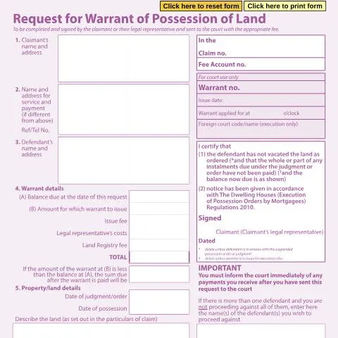 Document preview: Understanding Form N325: Enforcing Court-Ordered Property Possession — Legal & justice