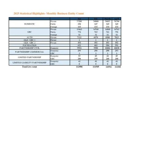 Document preview: Comprehensive Overview of May 2025 Monthly Statistics — Government & admin (Monthly_-statistics_01-05-2025)
