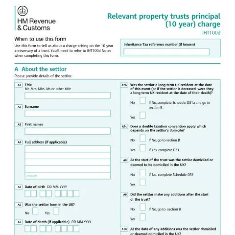Document preview: Understanding Trust 10-Year Anniversary Charges and IHT100d Filing — Taxes