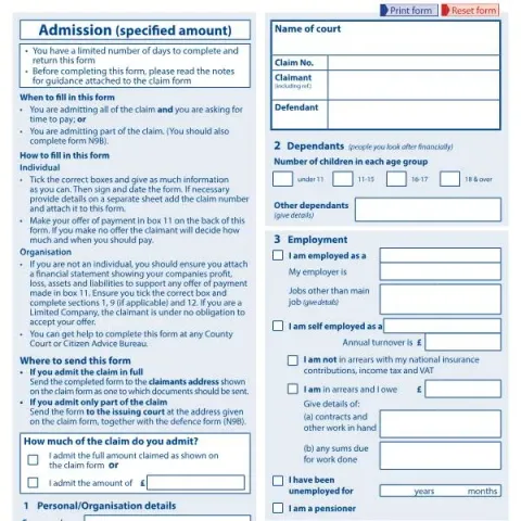 Document preview: How to Complete Form N9A for Court Debt Settlement Offers — Legal & justice (N9A)