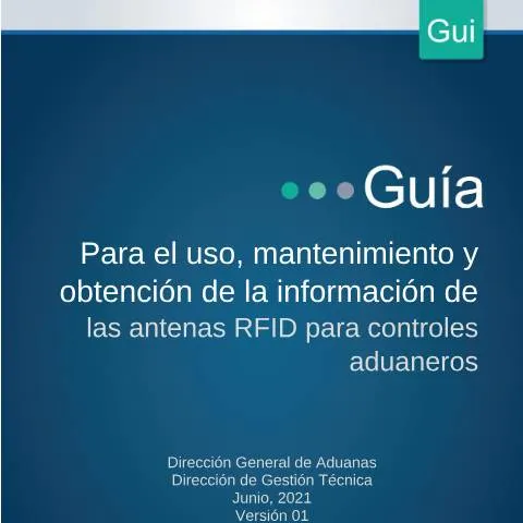 Vista previa del documento Introducción a la Guía de Infantes RFID en Costa Rica — Trámites administrativos (CERFA n°MH-DGA-PRO05-GUI-001GuiausomantyobtencioninfantenasRFID)