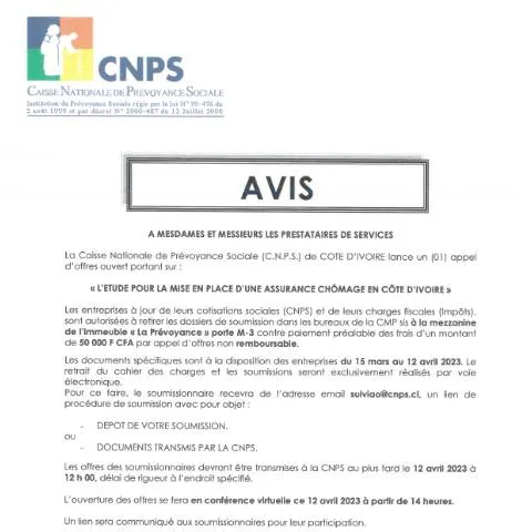 Aperçu du document Le Rôle de la CNPS dans la Prévoyance Sociale en Côte d'Ivoire — Démarches administratives