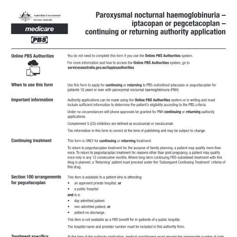 Document preview: Navigating the PB344 Form for PNH Patients — Health (CERFA n°PB344)