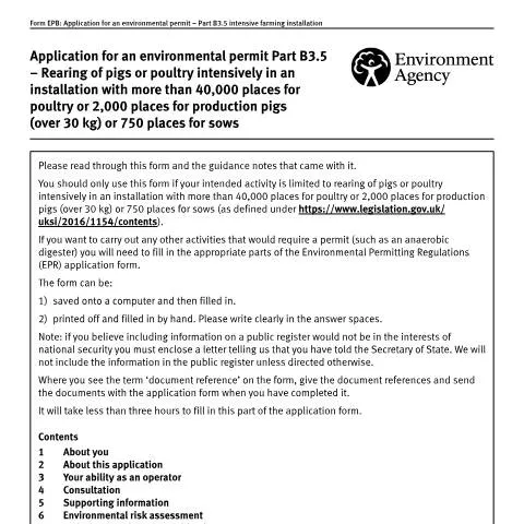 Document preview: Environmental Permits for Large-Scale Livestock Operations in England — Environment & energy