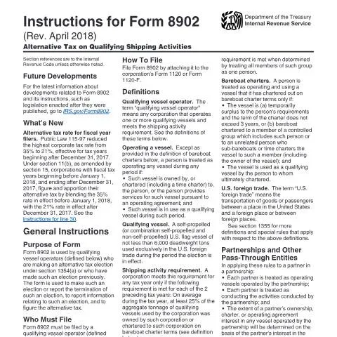 Document preview: Comprehensive Guide to IRS Form 8902 Instructions — Taxes (CERFA n°INST-8902)