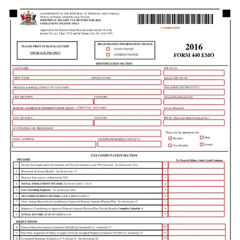 Document preview: Understanding the 440-EMO Emolument Income Earner Form — Taxes (CERFA n°440EMO)