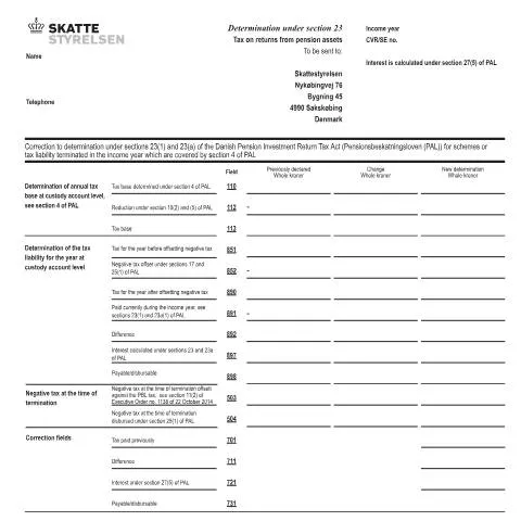 Document preview: Guide til korrektion af pensionsbeskatning i Danmark — Skatter & skat (CERFA n°07.074)