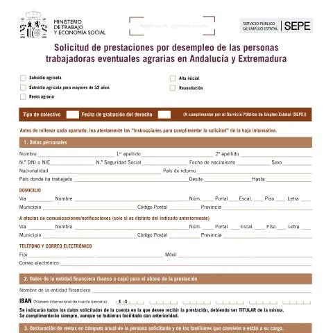 Vista previa del documento Guía para solicitar el subsidio de desempleo agrario — Impuestos