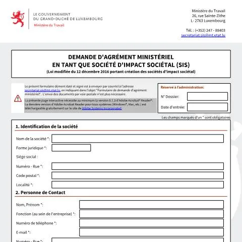 Aperçu du document Comprendre la demande d'agrément ministériel pour SIS — Démarches administratives (CERFA n°demande-agrement-ministeriel-sis)