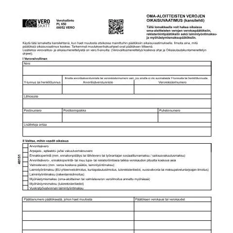 Document preview: Miksi Oma-aloitteisten verojen oikaisuvaatimus on tärkeä? — Verot & verotus (CERFA n°Vero 4015)