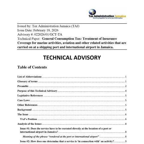 Document preview: Understanding the Technical Advisory on Marine and Aviation Insurance — Taxes (CERFA n°TECHNICAL+ADVISORY+-+MARINE+AND+AVIATION+INSURANCE+_final)