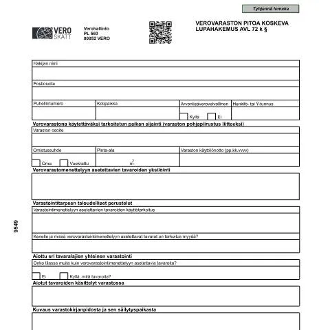 Document preview: Verovaraston pitoa koskeva lupahakemus: Ymmärrä prosessi — Verot & verotus (CERFA n°Vero 9549)