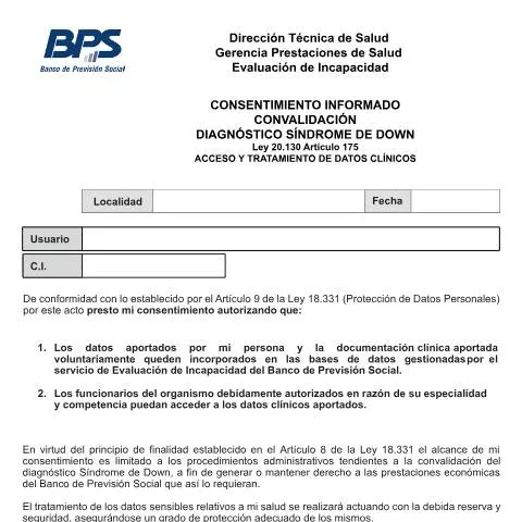 Vista previa del documento Proceso de Consentimiento Informado para Síndrome de Down en Uruguay — Salud