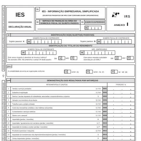 Pré-visualização do documento Entenda o Anexo I da IES e sua Relevância Fiscal — Impostos