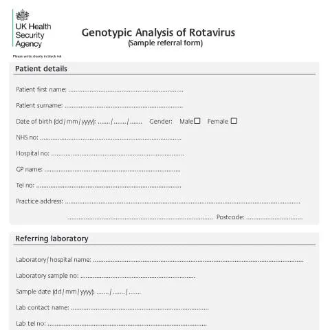 Document preview: Understanding the Rotavirus Immunisation Surveillance Laboratory Form — Health