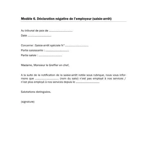 Aperçu du document Comprendre la déclaration négative de l'employeur en saisie-arrêt — Démarches administratives (CERFA n°50081b6c23b4b_c7_m6_decl_negative_employeur_saisie_arret)
