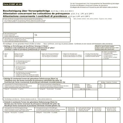 Dokumentvorschau: Nachweis der Vorsorgebeiträge für die berufliche und private Vorsorge — Rente & Pension