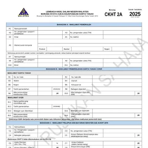 Document preview: Pentingnya Borang CKHT 2A 2025 dalam Proses Cukai Harta Tanah — Cukai & percukaian (CERFA n°CKHT 2A)