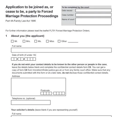 Document preview: Navigating Your Role in Forced Marriage Protection Proceedings — Legal & justice